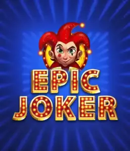 Experience the colorful world of Epic Joker slot by Relax Gaming, showcasing a mischievous joker with a bright red hairstyle amid a sparkling blue background. This graphic captures the fun and excitement of classic slots, perfect for players who enjoy a nostalgic touch, providing a charming play experience.